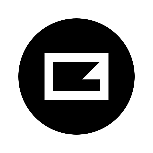 Signet schwarz, PNG mit Offwhite-Kreisfläche.